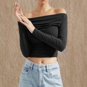 Suuksess Women’s Off Shoulder Long Sleeve Shirt NWOT